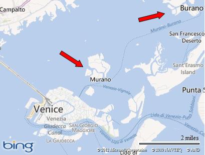 Murano and Burano Map