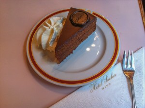 The sachertorte was invented in Vienna